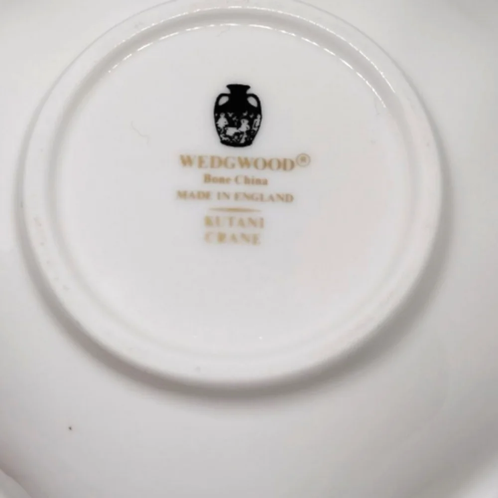 Vtg. Wedgwood Bone‎ China Clam Shell Discontinued Kutani Crane Trinket Soap Dish